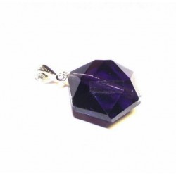 Hexagon Violet Andara Crystal Pendant